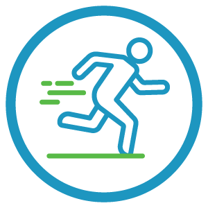 icon of man runing